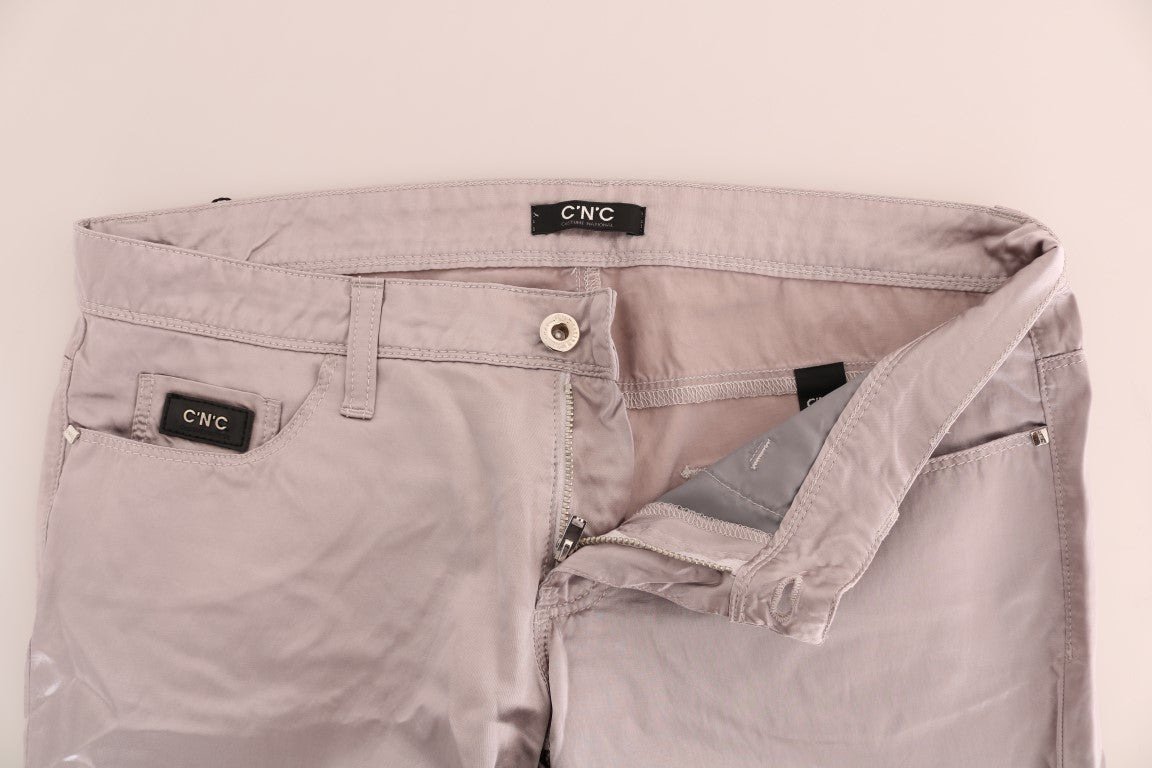 Jean slim en coton beige Costume National