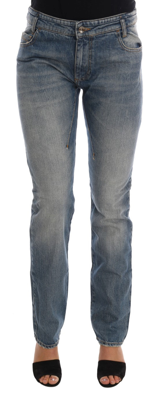 Jean en denim extensible bleu en coton Costume National