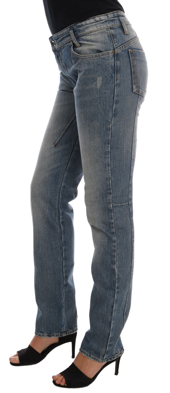 Jean en denim extensible bleu en coton Costume National