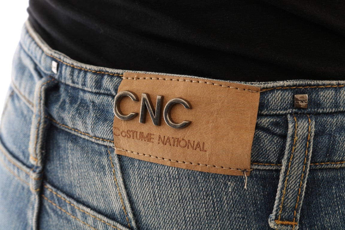 Jean en denim extensible bleu en coton Costume National