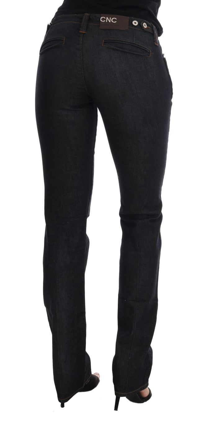 Jean slim bleu foncé en coton Costume National