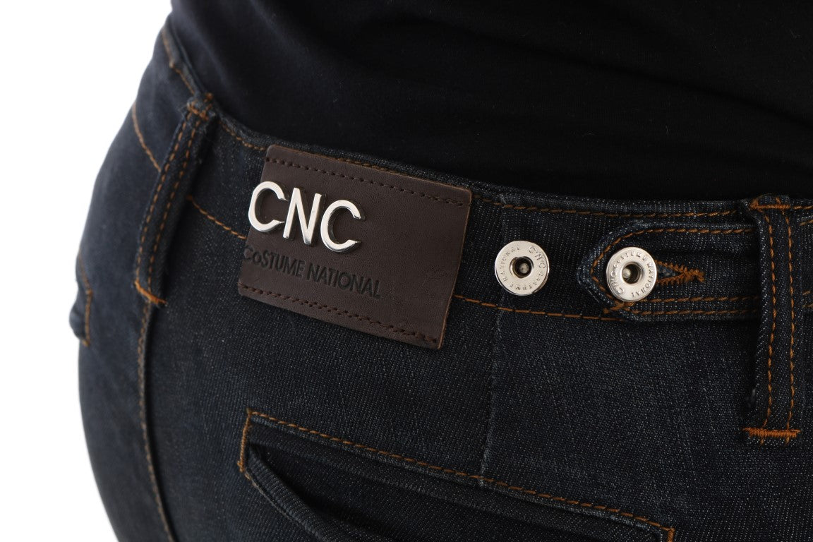 Jean slim bleu foncé en coton Costume National
