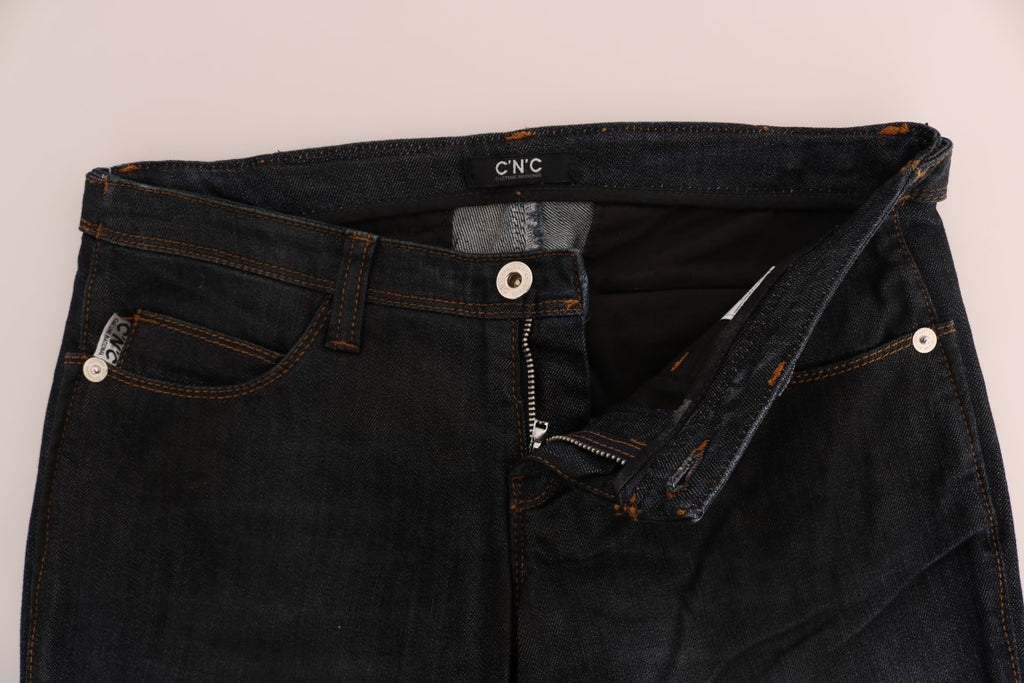 Jean slim bleu foncé en coton Costume National