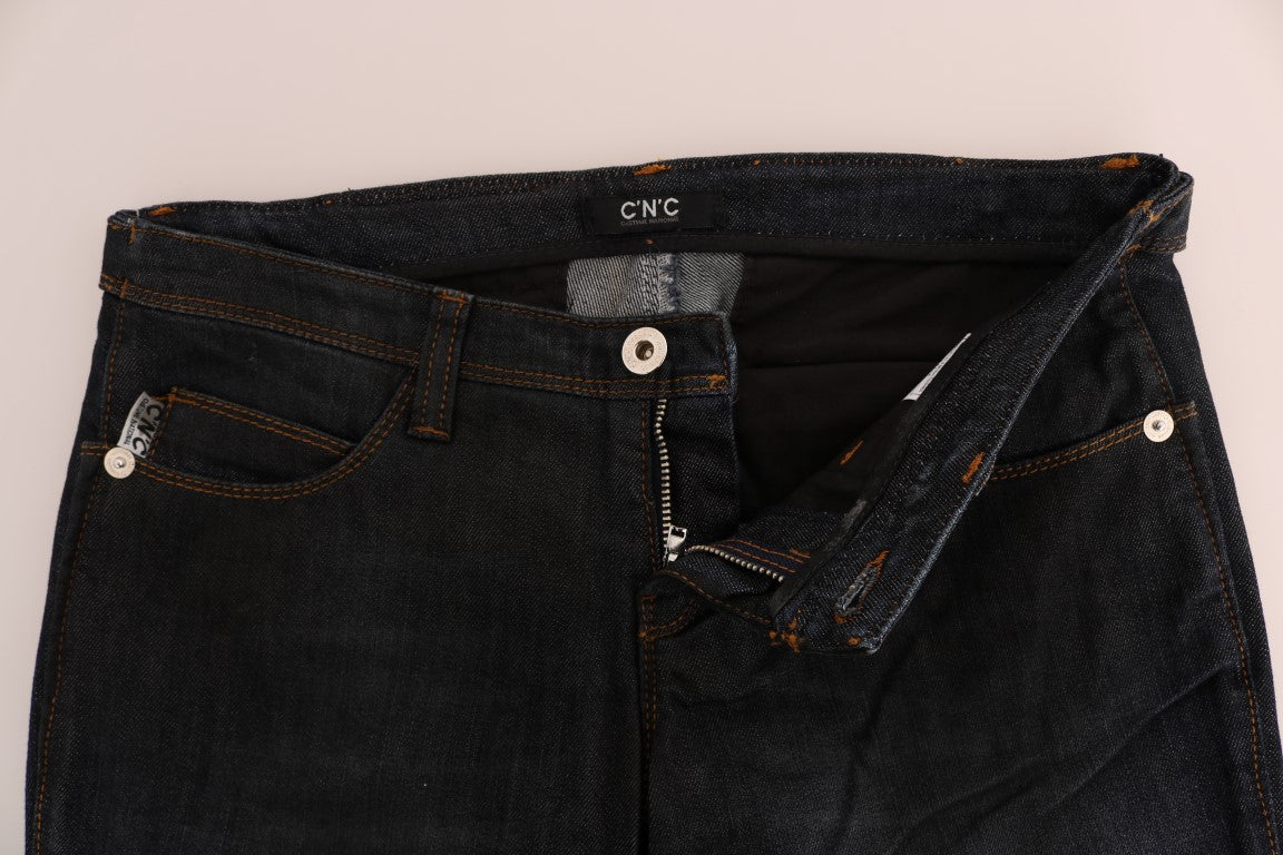 Jean slim bleu foncé en coton Costume National