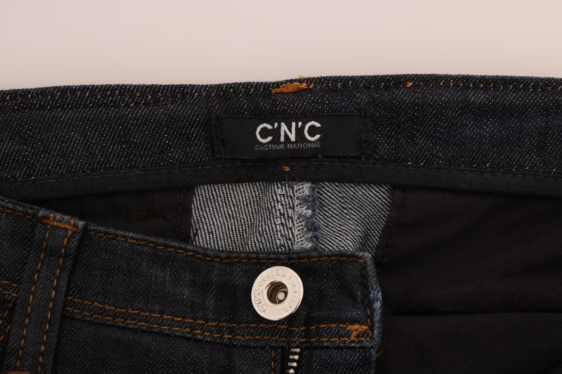 Jean slim bleu foncé en coton Costume National