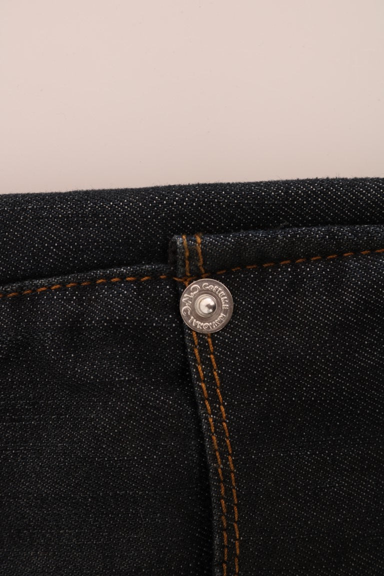 Jean slim bleu foncé en coton Costume National