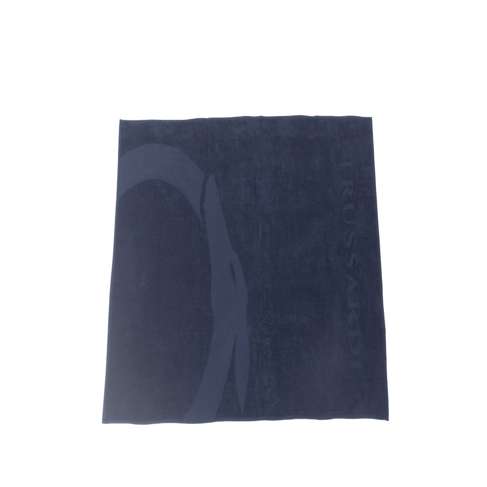 Serviette de plage Trussardi Beachwear en coton bleu pour homme