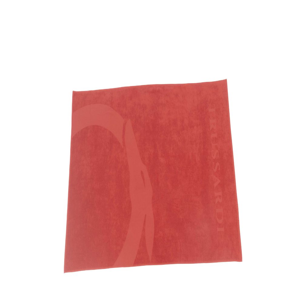Serviette de bain Trussardi Beachwear en coton rouge pour homme