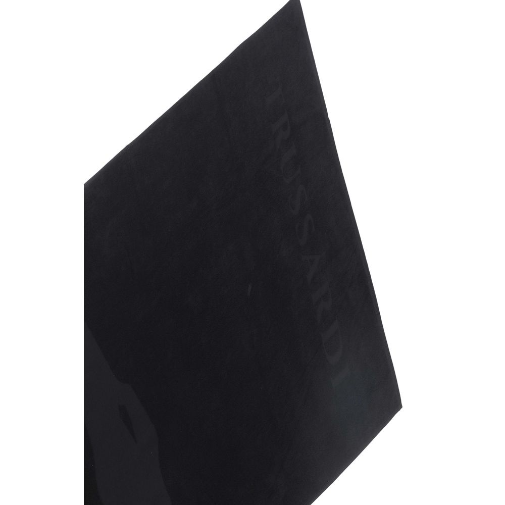Serviette de plage homme Trussardi Beachwear en coton noir