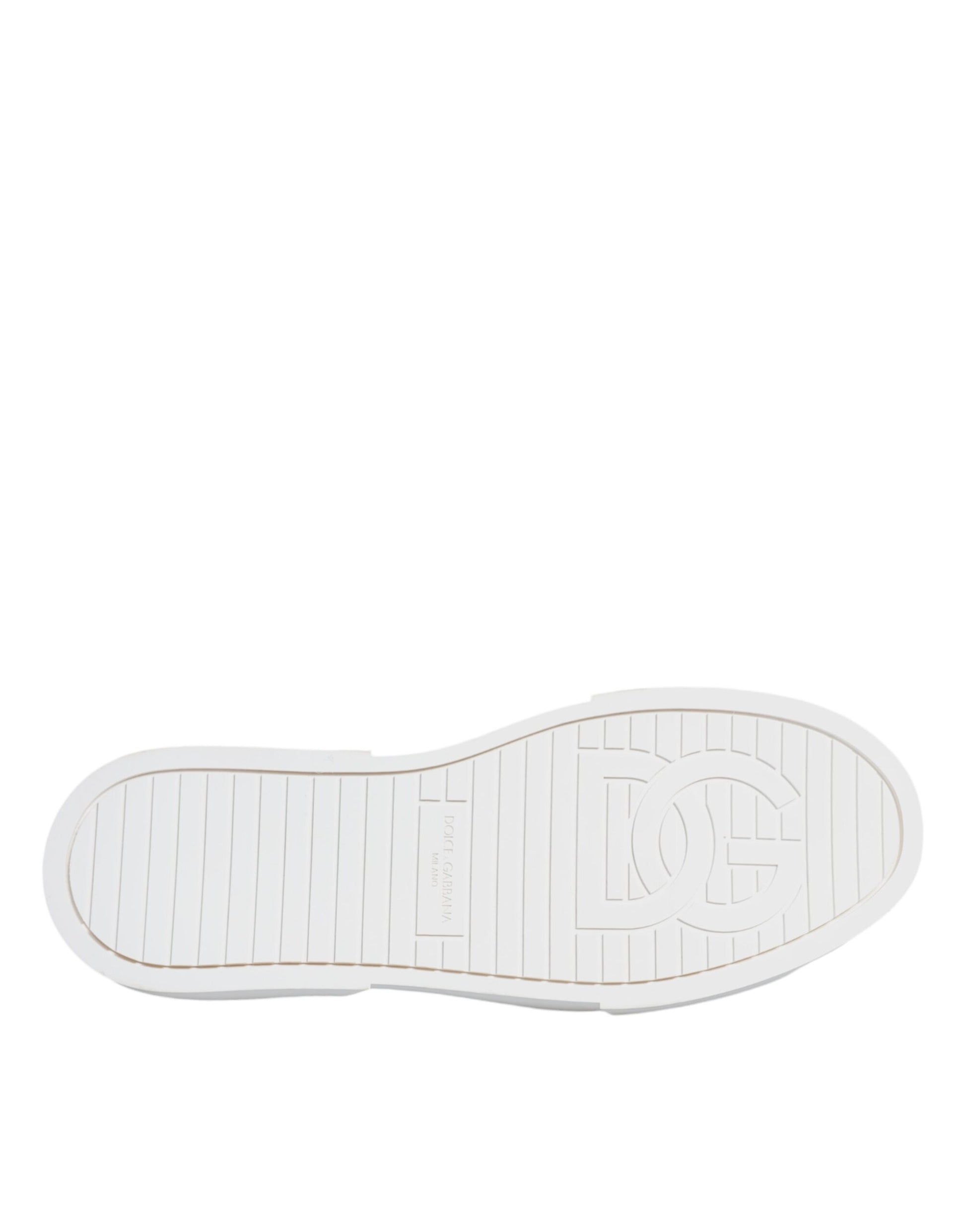 Baskets basses Dolce &amp; Gabbana en toile rose et blanche avec logo