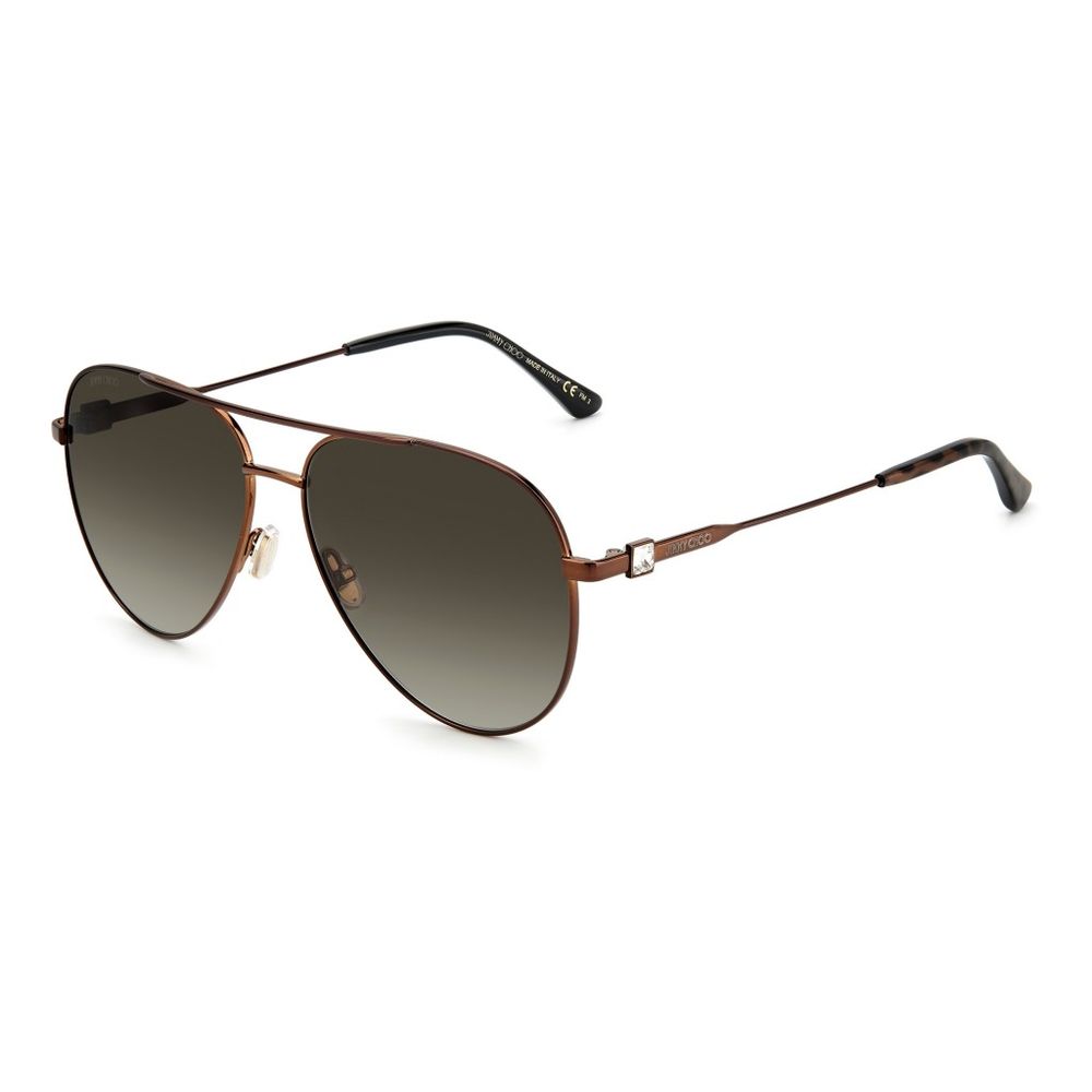 Lunettes de soleil Jimmy Choo en métal marron