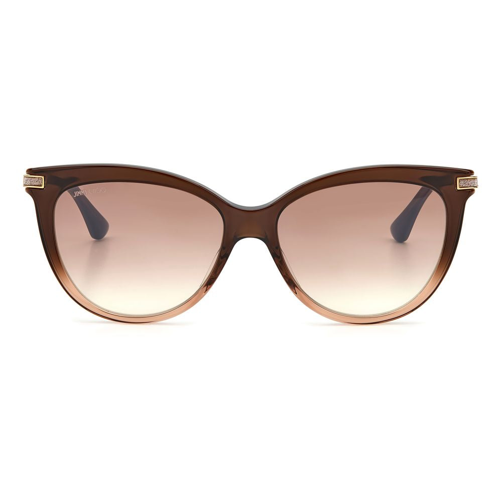 Lunettes de soleil Jimmy Choo en acétate marron