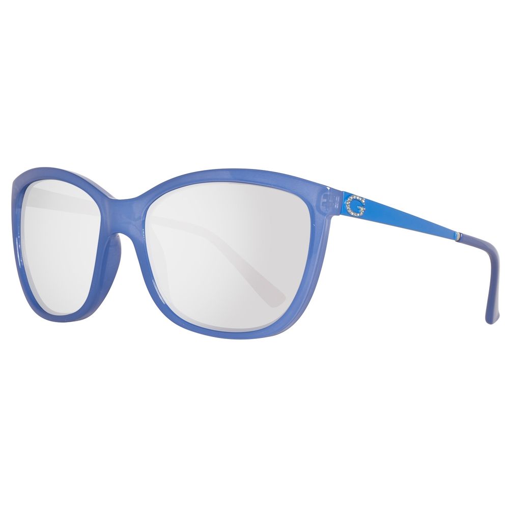 Lunettes de soleil Guess en plastique bleu