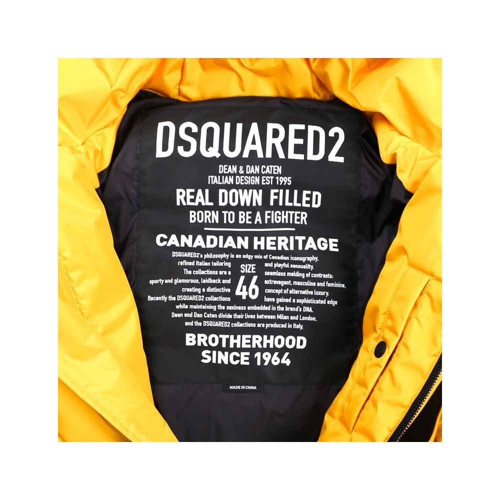 Veste Dsquared² en nylon jaune pour homme
