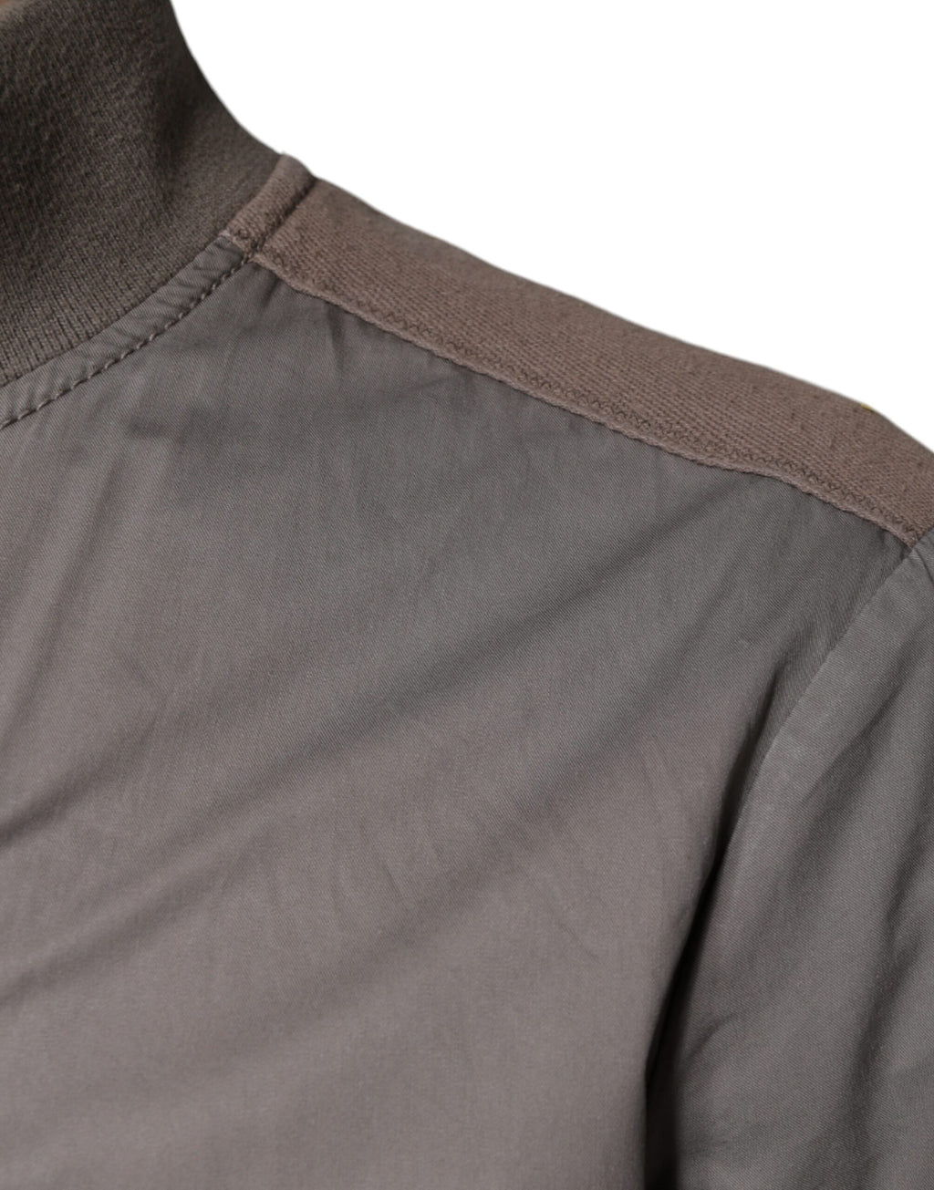 Veste bomber zippée en coton marron Armani Jeans avec logo