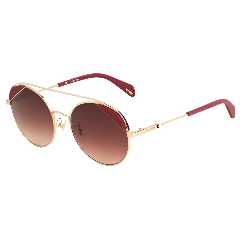 Lunettes de soleil en métal rose Police