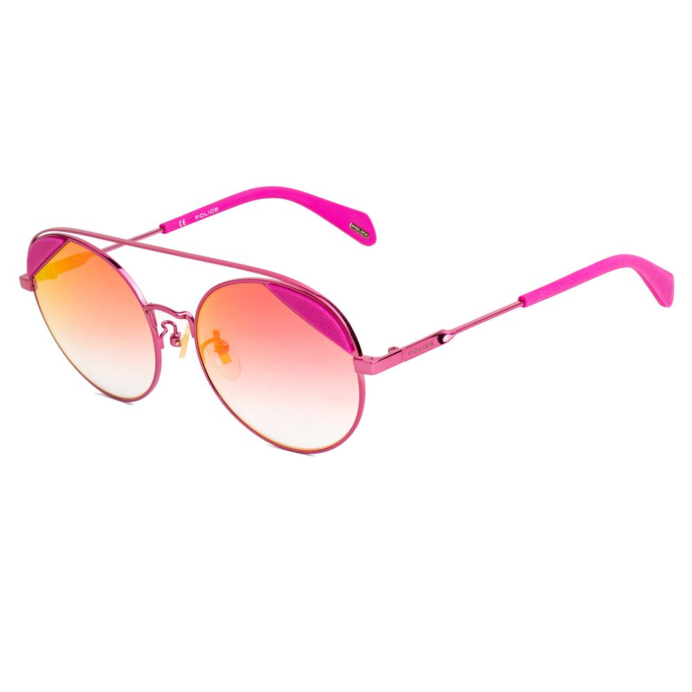 Lunettes de soleil en métal rose Police