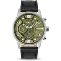 Police Black Leather Bracelet Watch