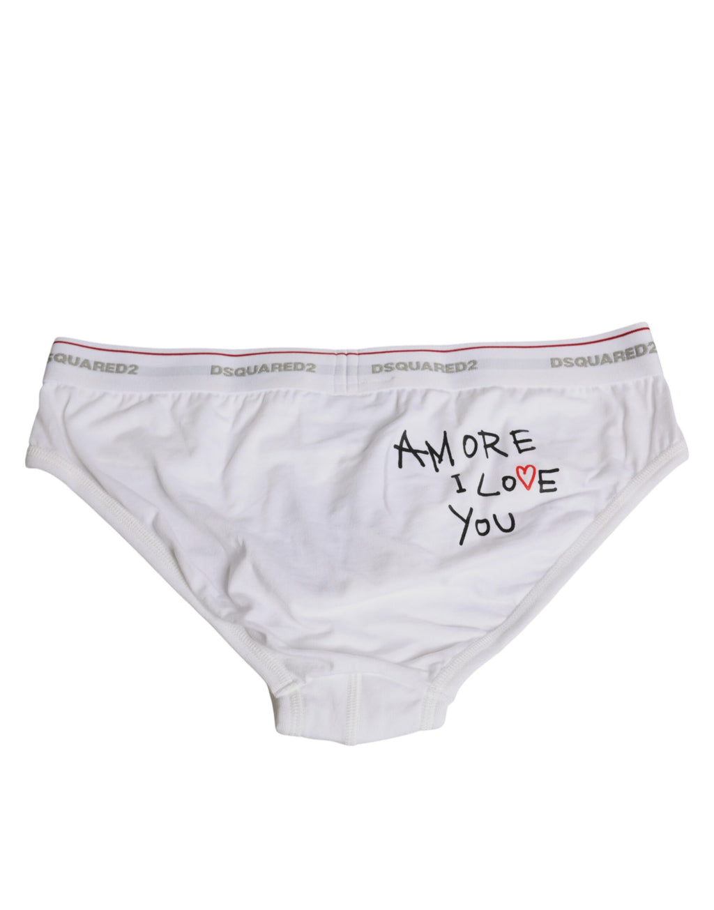 Culotte taille moyenne en coton stretch blanc Dsquared² pour femme