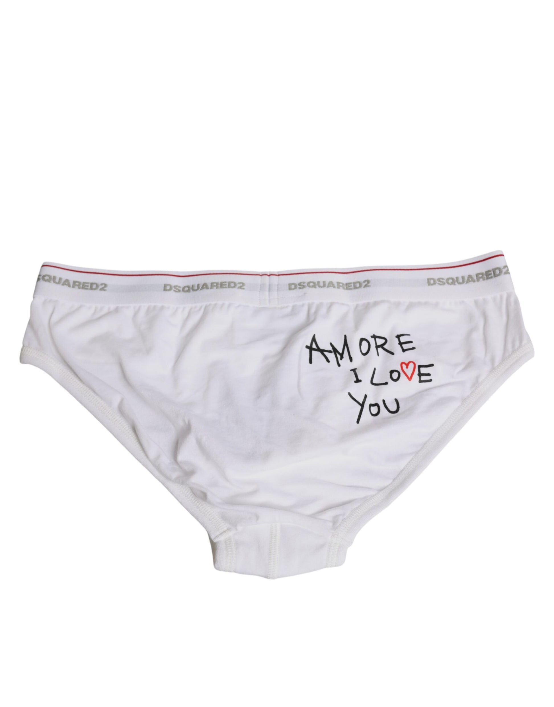 Culotte taille moyenne en coton stretch blanc Dsquared² pour femme