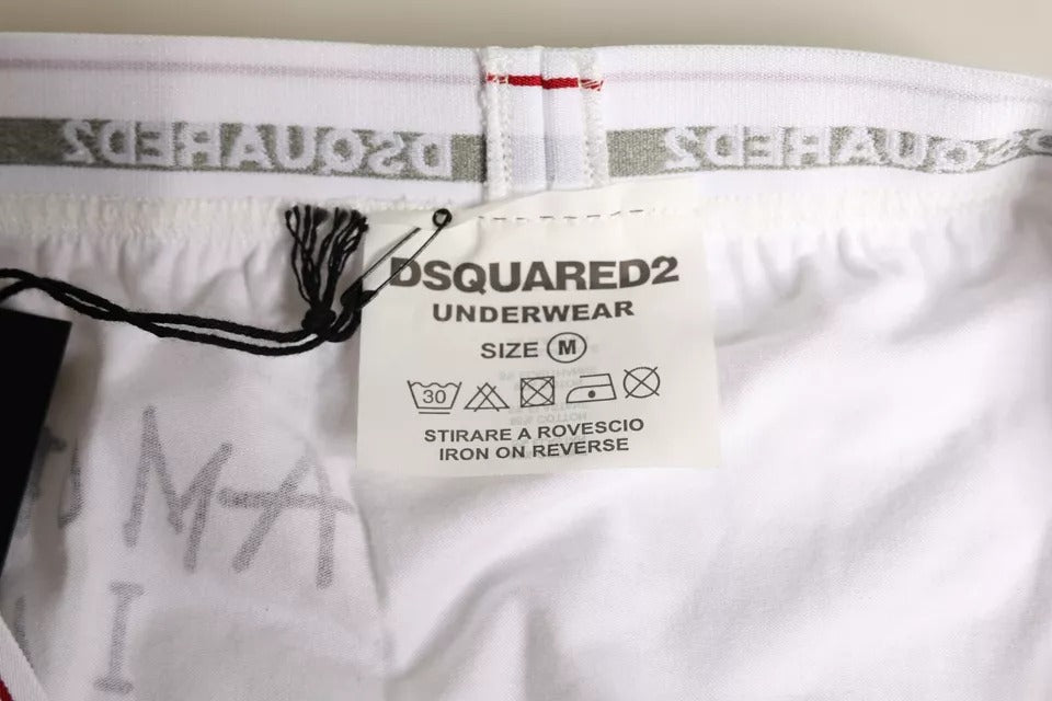 Culotte taille moyenne en coton stretch blanc Dsquared² pour femme