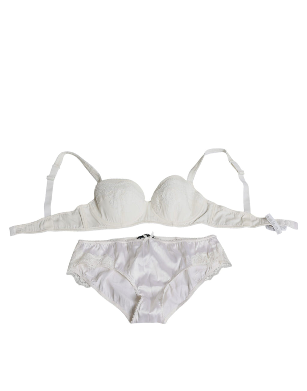 Soutien-gorge balconnet en soie stretch blanche Dolce &amp; Gabbana
