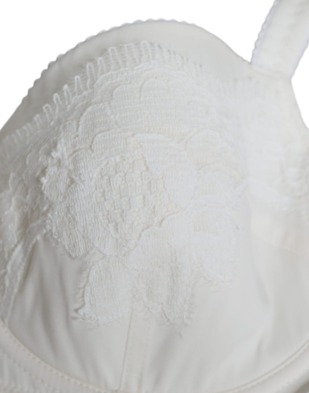 Soutien-gorge balconnet en soie stretch blanche Dolce &amp; Gabbana
