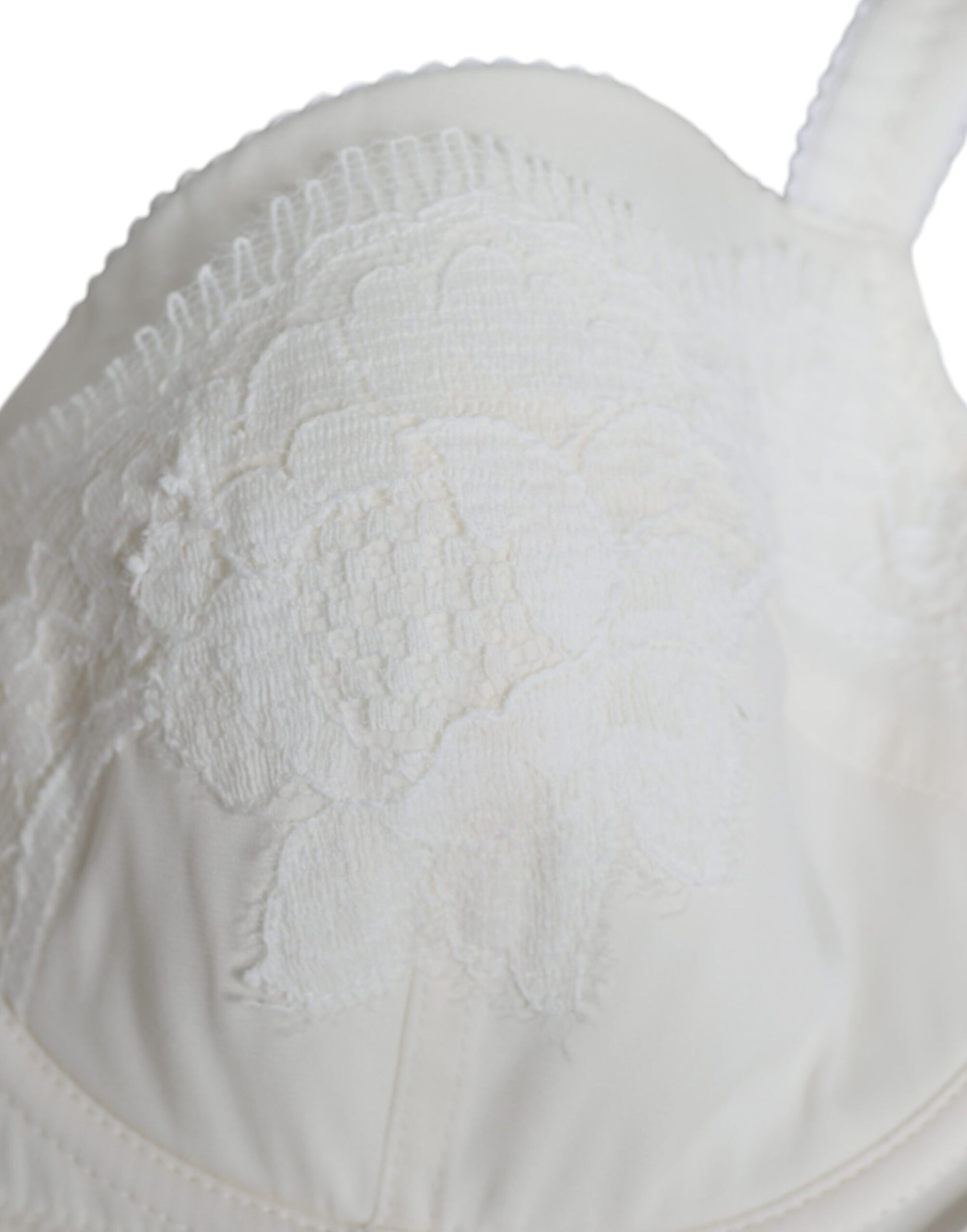 Soutien-gorge balconnet en soie stretch blanche Dolce &amp; Gabbana