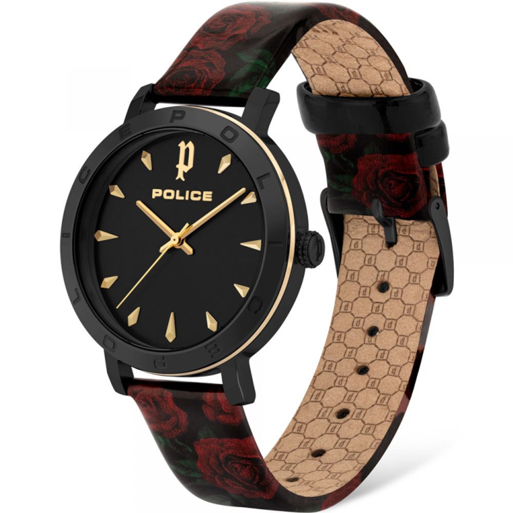 Montre Police en acier inoxydable rouge