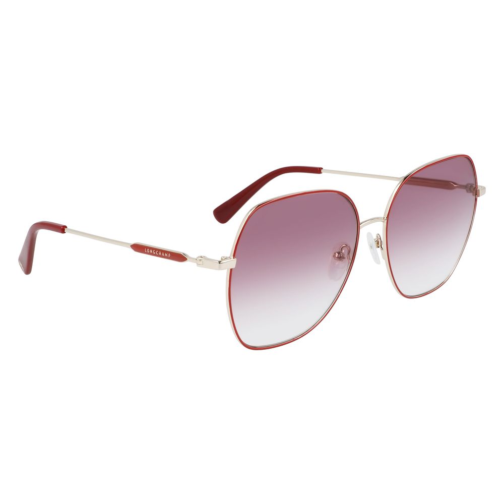 Lunettes de soleil Longchamp en métal rouge