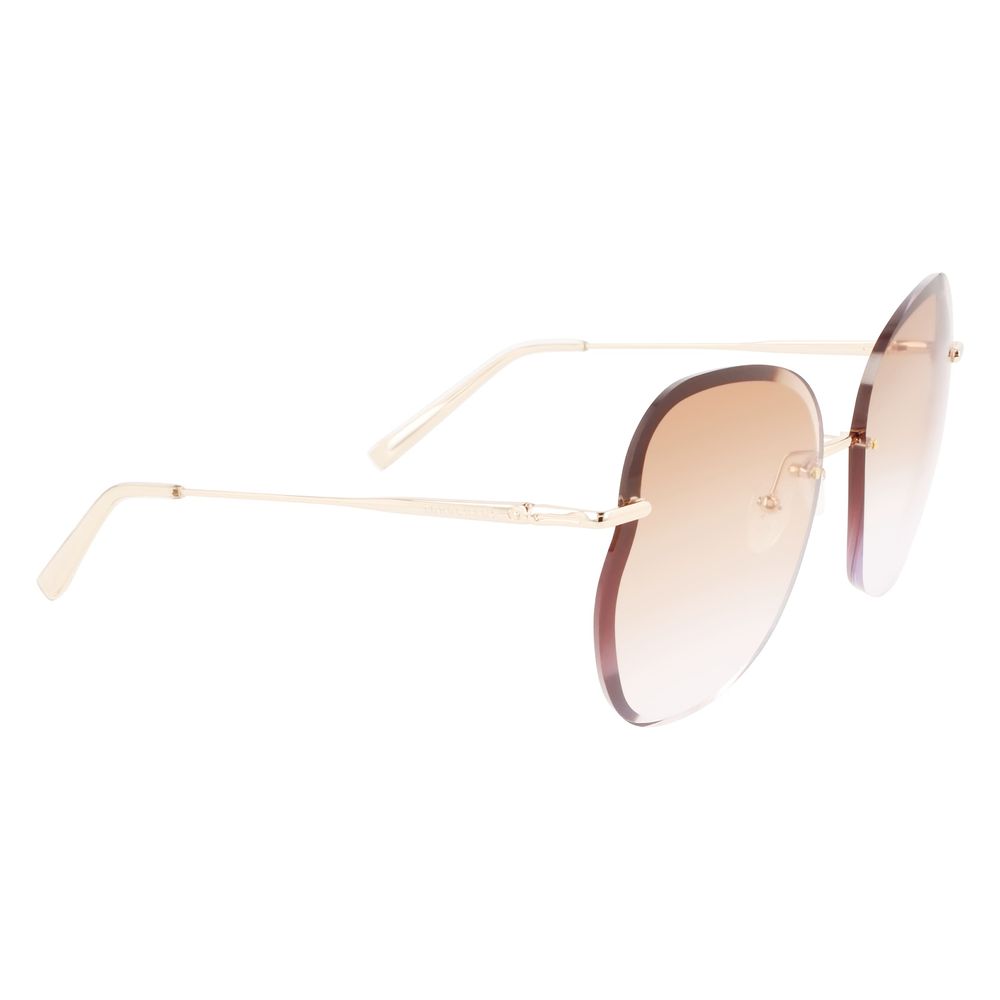 Lunettes de soleil Longchamp en métal doré