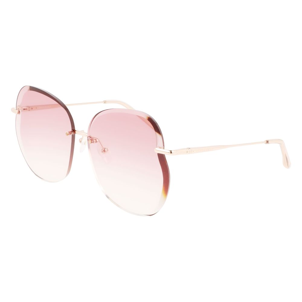 Lunettes de soleil Longchamp en métal or rose