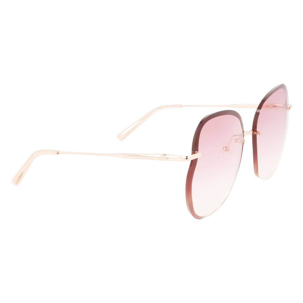 Lunettes de soleil Longchamp en métal or rose