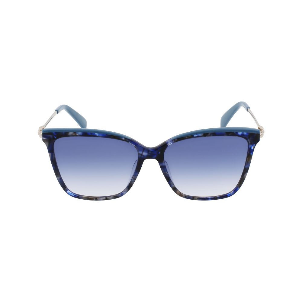 Lunettes de soleil Longchamp en acétate bleu