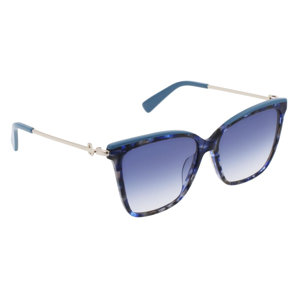 Lunettes de soleil Longchamp en acétate bleu
