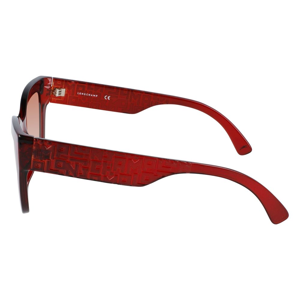 Lunettes de soleil injectées rouges Longchamp