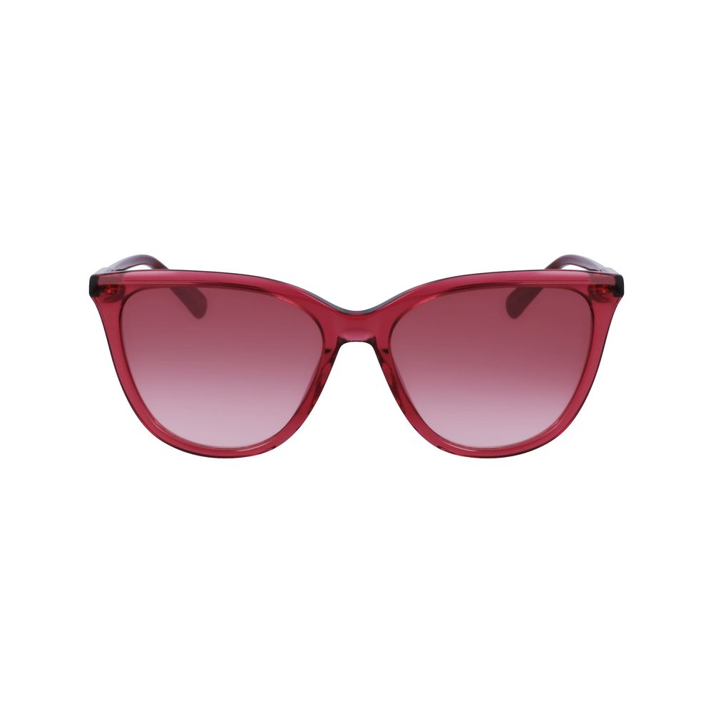 Lunettes de soleil Longchamp en acétate rouge