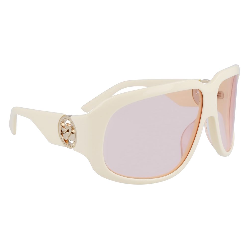 Lunettes de soleil en acétate blanc Longchamp