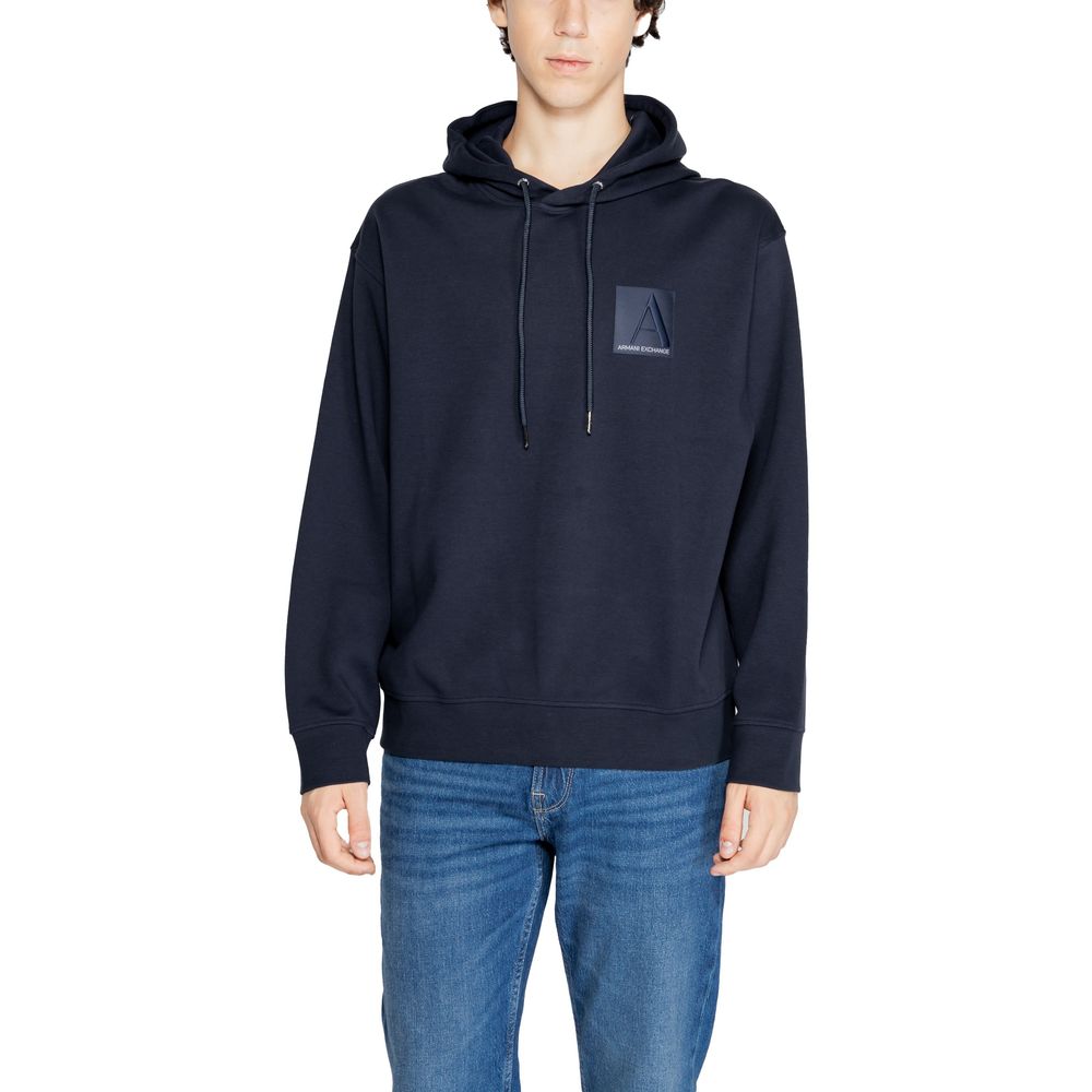 Sweat à capuche en coton bleu Armani Exchange
