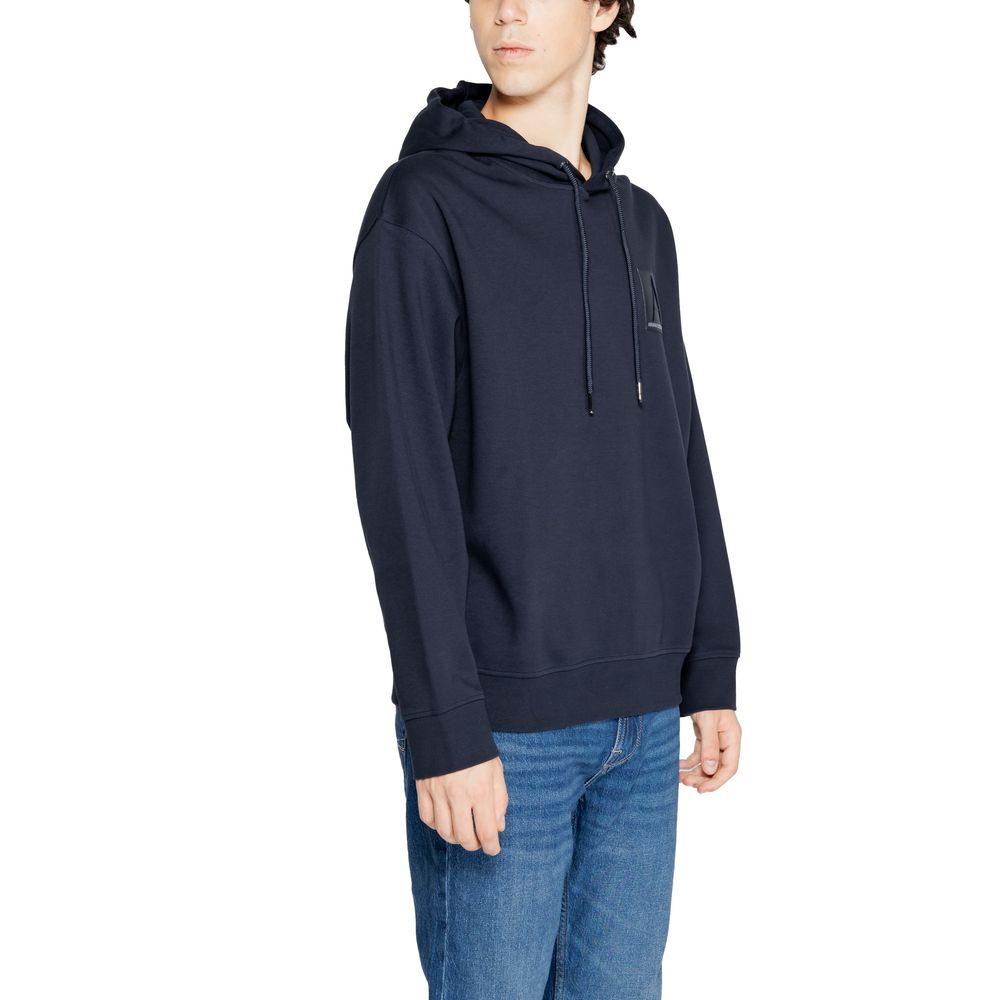 Sweat à capuche en coton bleu Armani Exchange