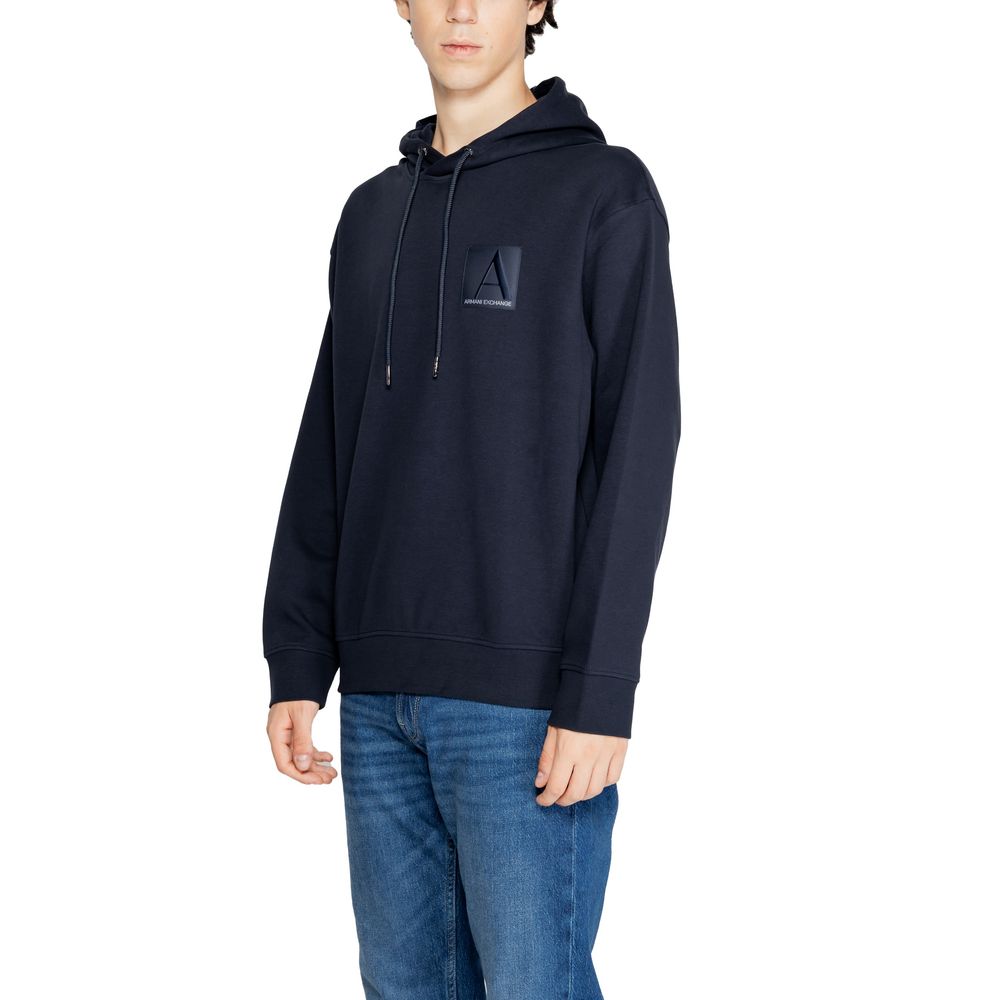 Sweat à capuche en coton bleu Armani Exchange