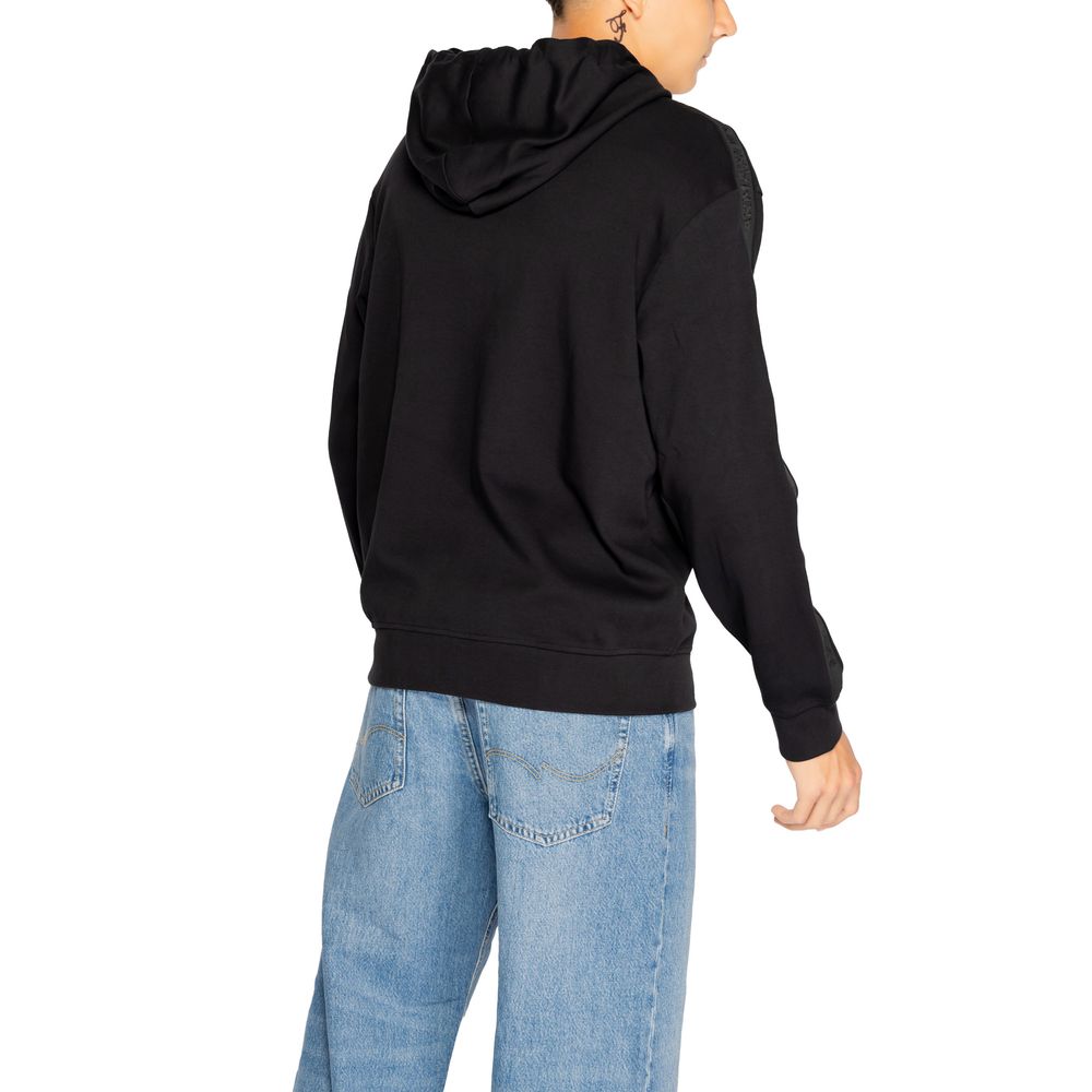 Sweat à capuche en coton noir Armani Exchange