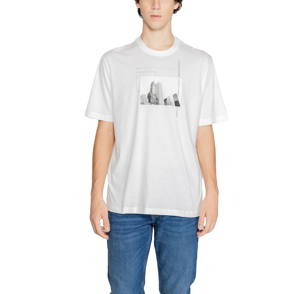 T-shirt en coton blanc Armani Exchange