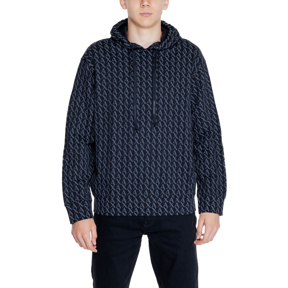 Sweat à capuche en coton noir Armani Exchange
