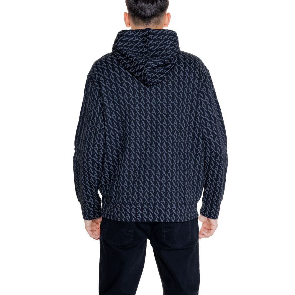 Sweat à capuche en coton noir Armani Exchange