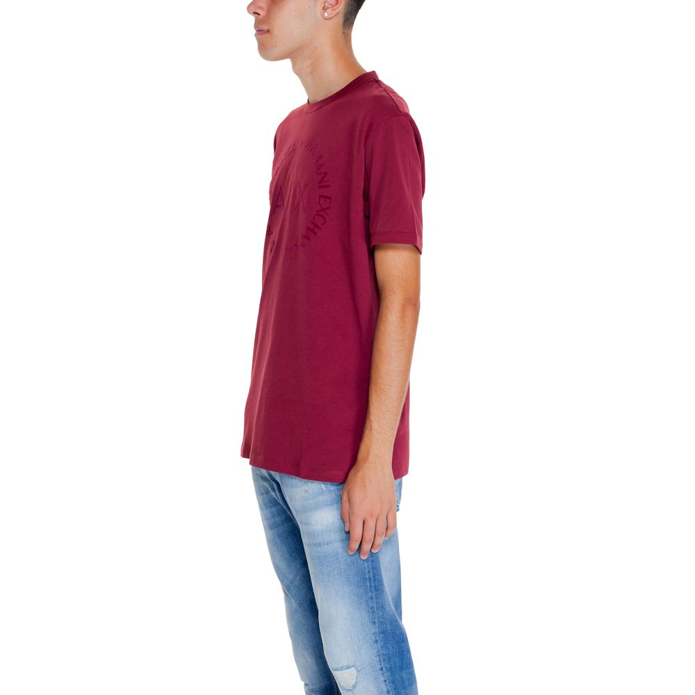 T-shirt en coton bordeaux Armani Exchange