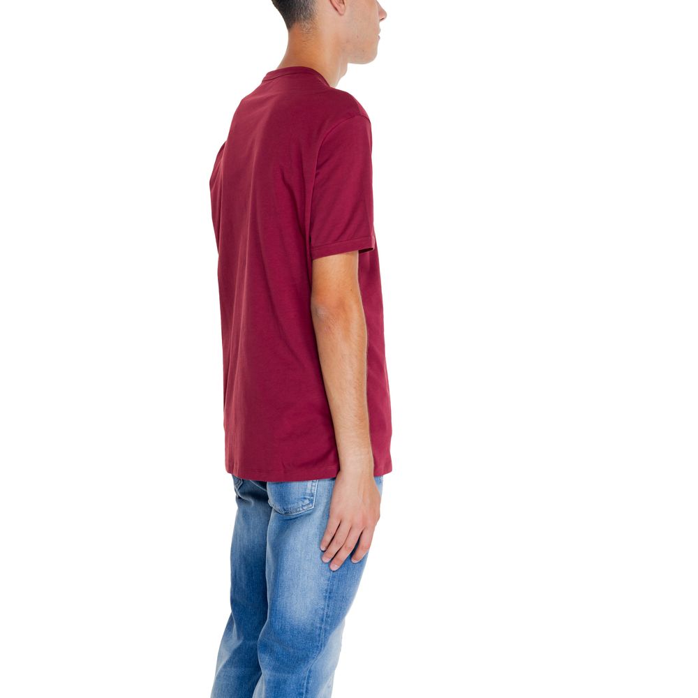 T-shirt en coton bordeaux Armani Exchange