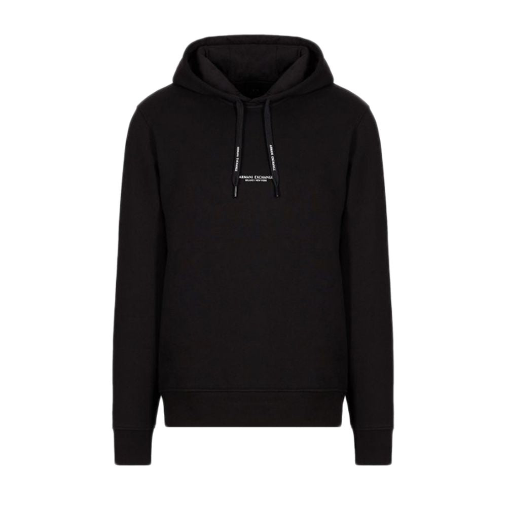 Sweat à capuche en coton noir Armani Exchange