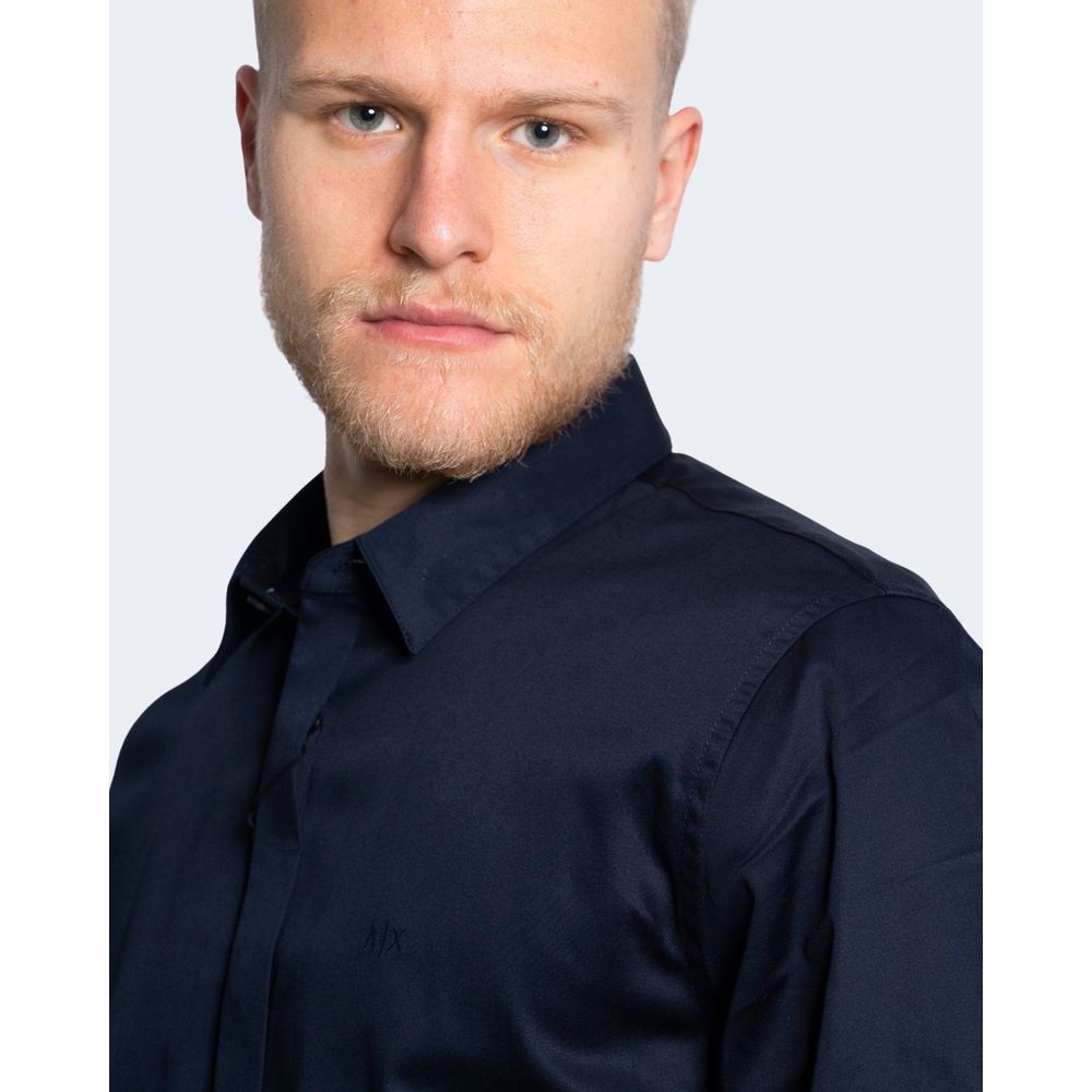 Chemise en coton bleu Armani Exchange