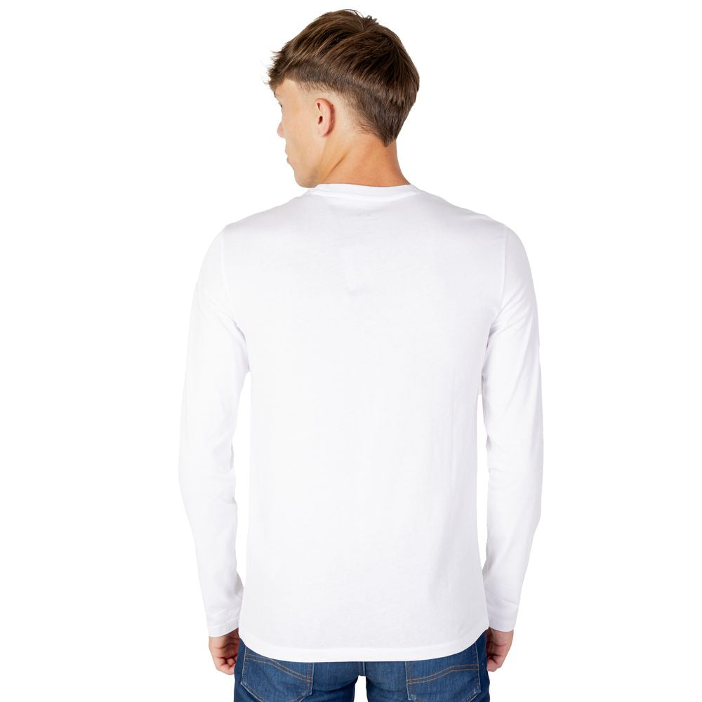 Chemise à manches longues en coton blanc Armani Exchange